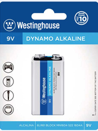Westinghouse 9V Dynamo Alkaline Battery
