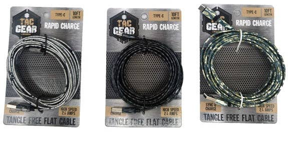 Charging Cable USB to USB-C 10 ft Tac Gear Print
