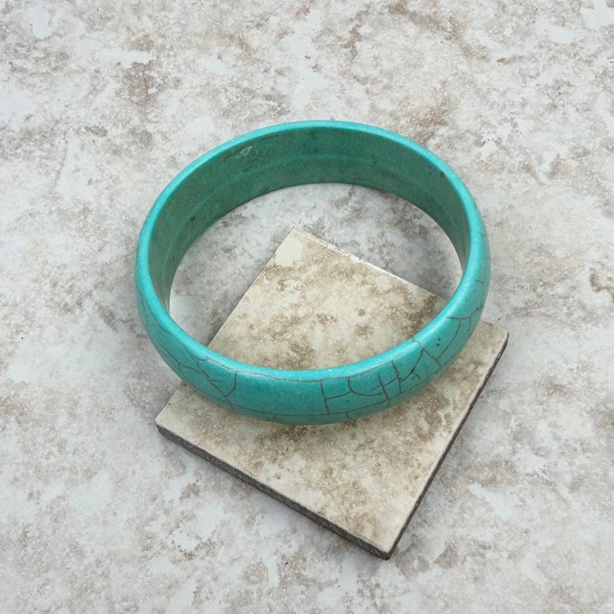 Blue Turquoise Bangle Bracelet