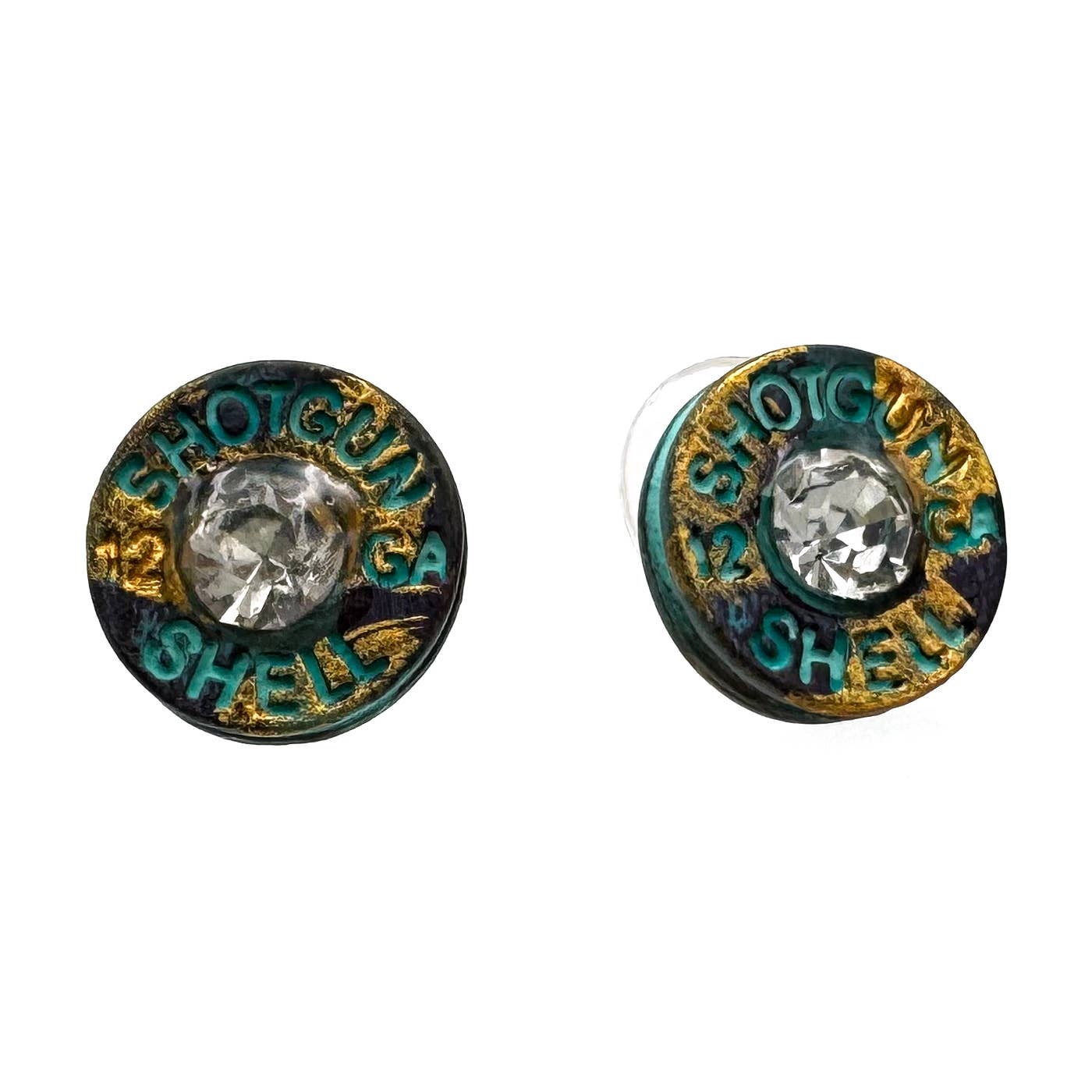 Bullet Shell Rhinestone Western Earring