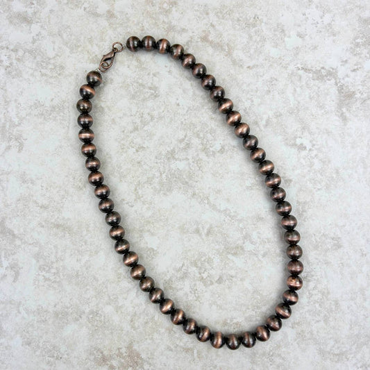 17" Copper Navajo Pearl Bead Necklace