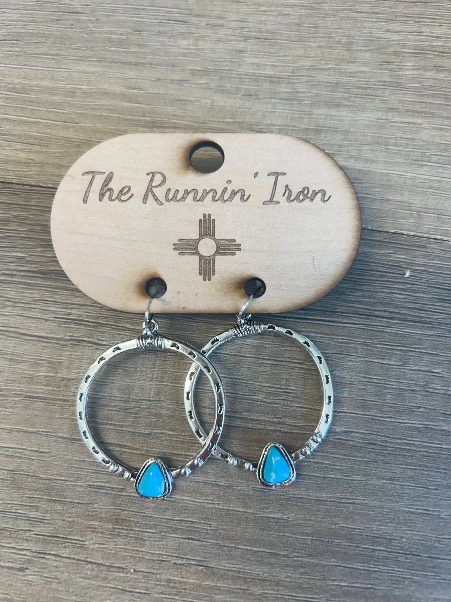 Western hook hoop earrings