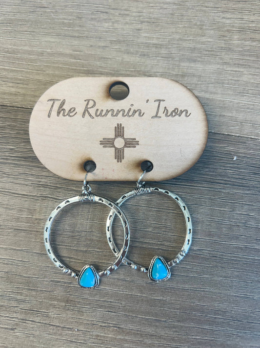 Western hook hoop earrings